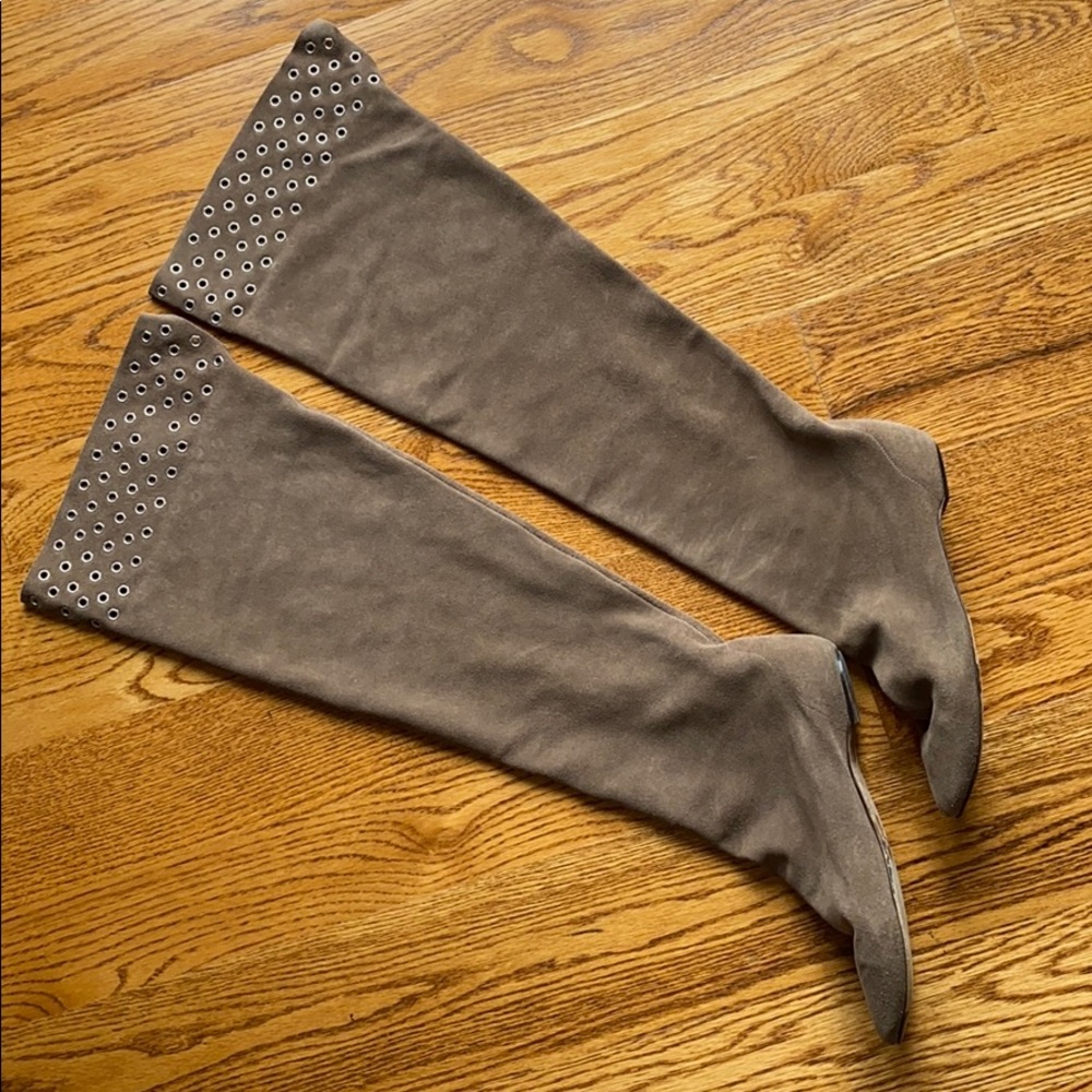Delman 100% Suede Over the Knee Boots, 7.